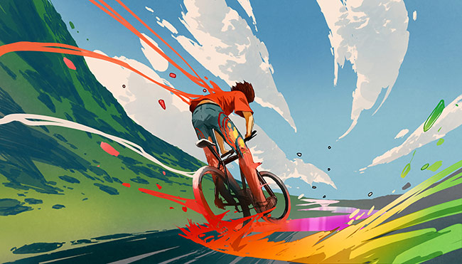 Fotomural vinilo ciclismo